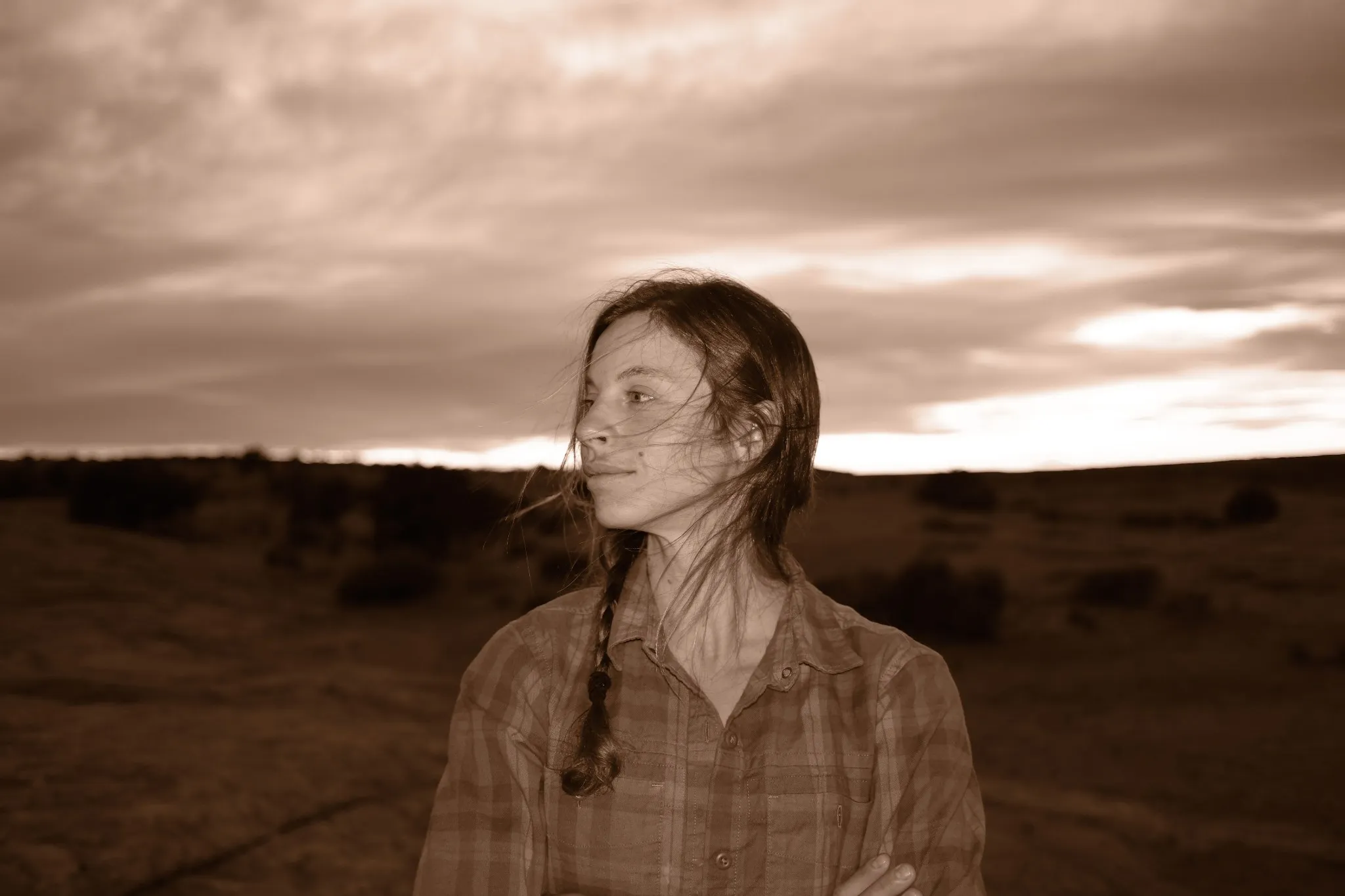 Portrait, rendered in Sepia