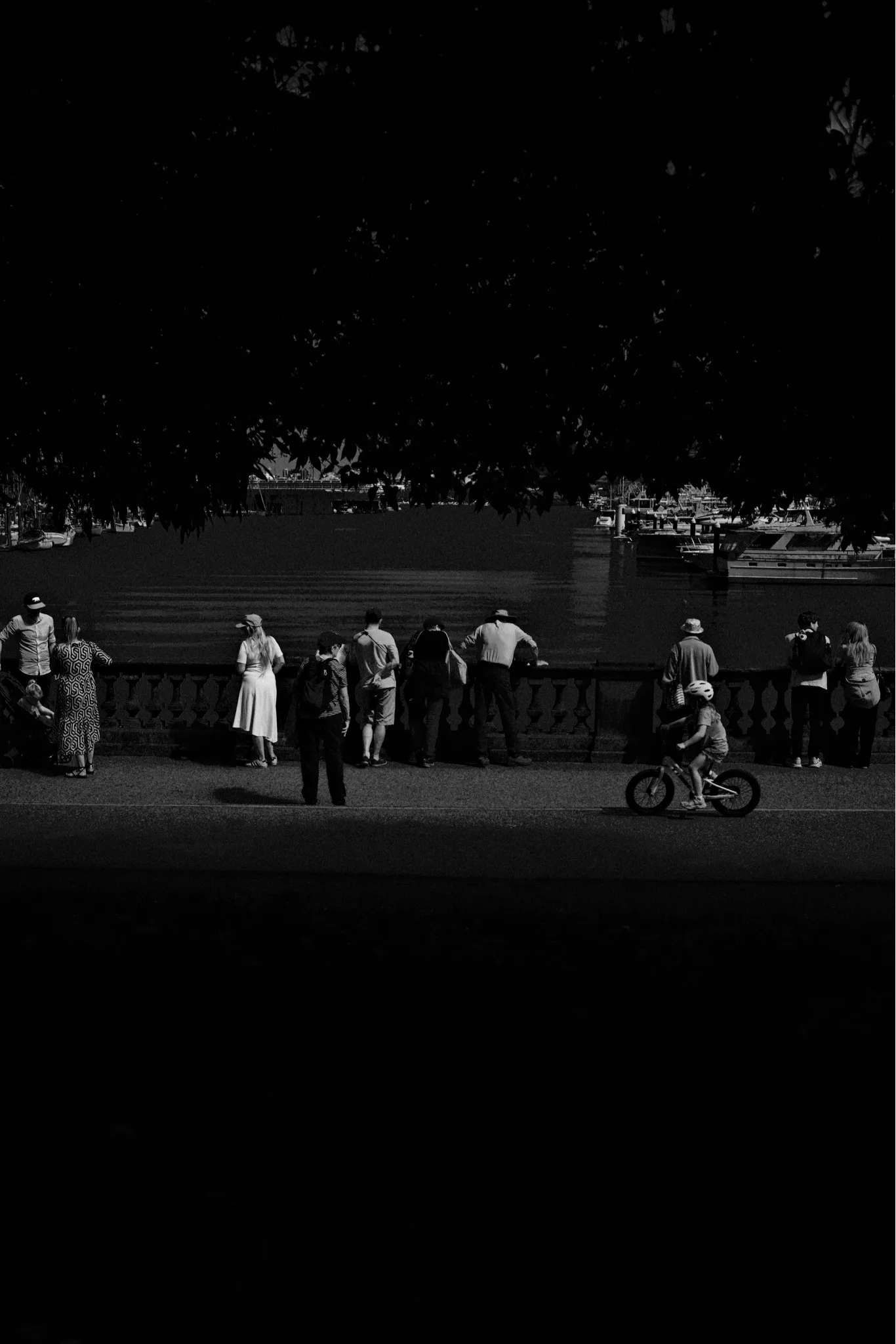 Seawall, rendered in Black & White Infrared