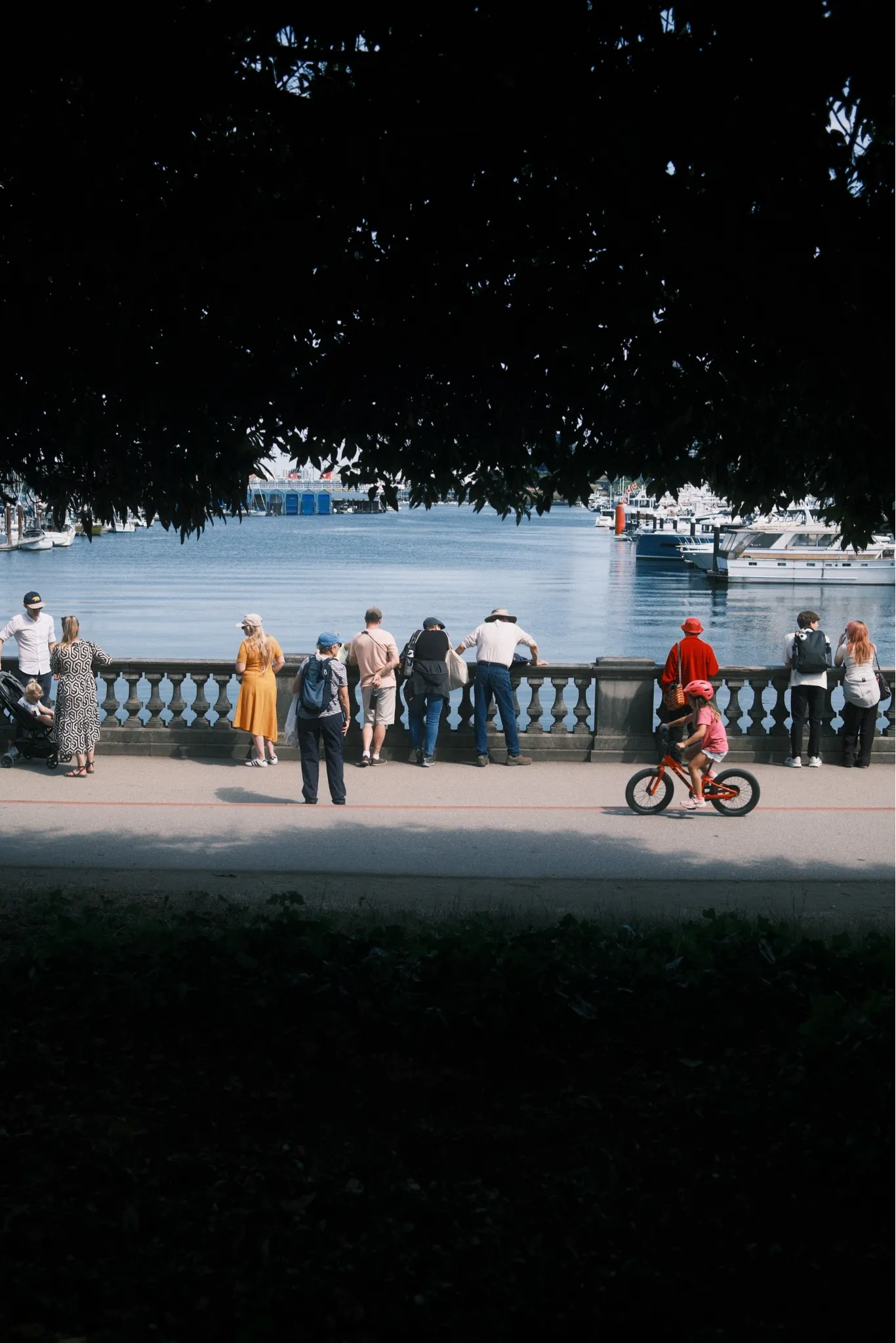 Seawall, rendered in Fujicolor Reala 100